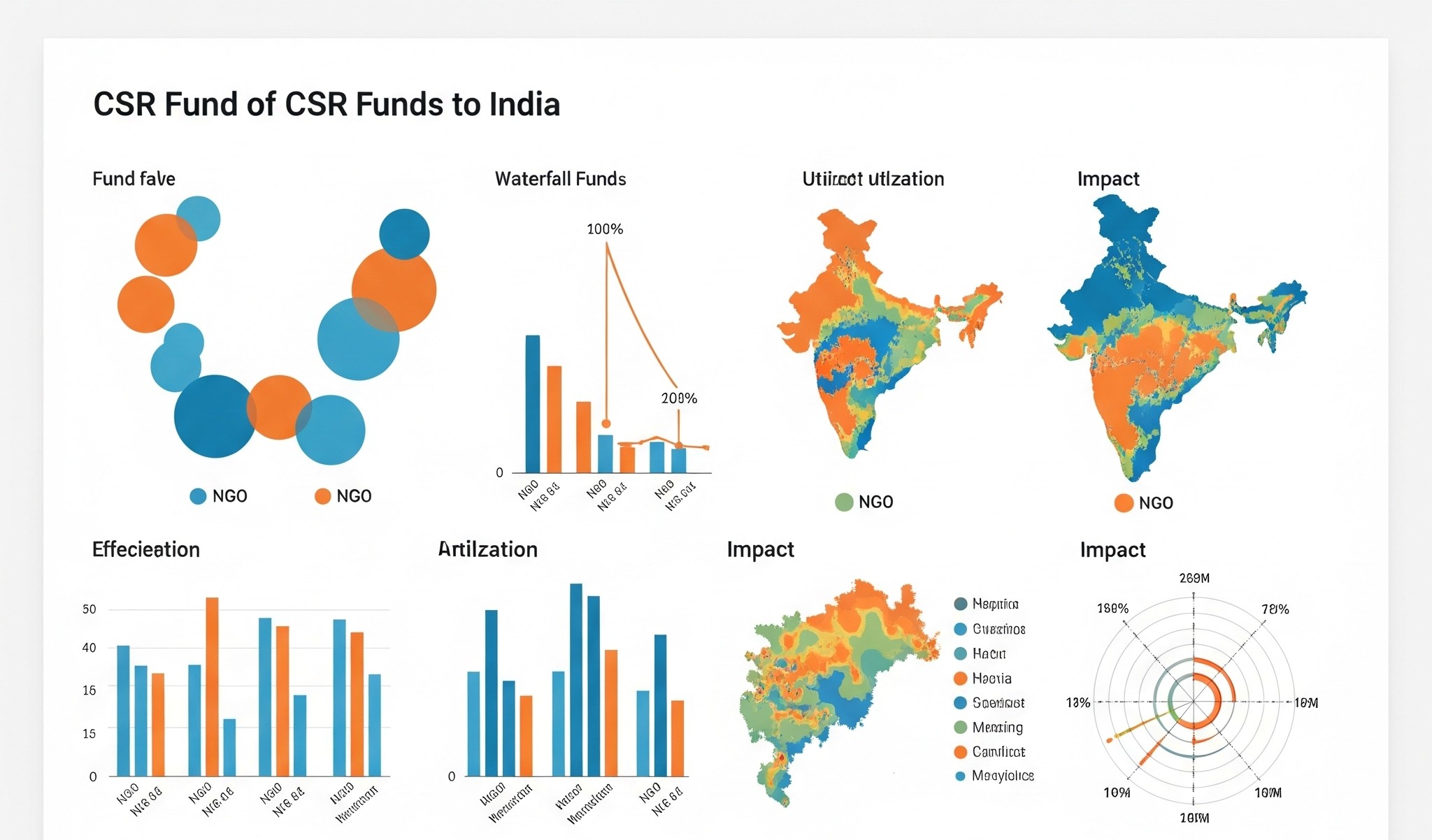 Chart preview illustrating general CSR trends in India on the ImpactX Bridge dashboard.